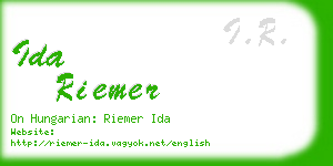 ida riemer business card